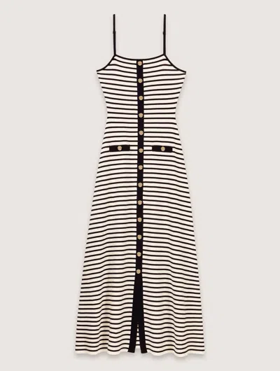 MAJE RIB KNIT MAXI DRESS