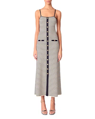 MAJE RIB KNIT MAXI DRESS