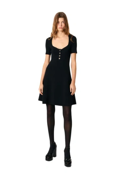 MAJE MAJE RIB KNIT SHORT DRESS