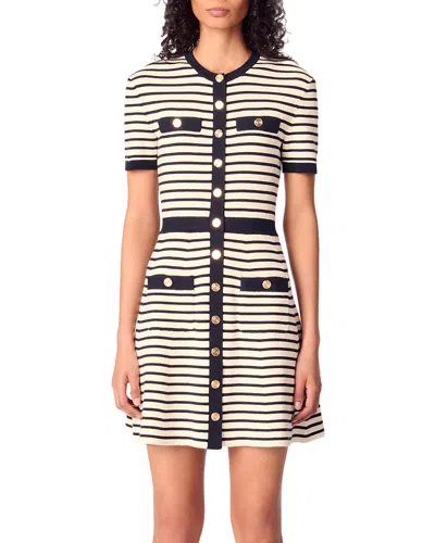 MAJE RIB KNIT SHORT DRESS