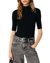 Maje Maude Rib-knit Sweater In Black