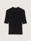 Maje Maude Rib-knit Sweater In Black