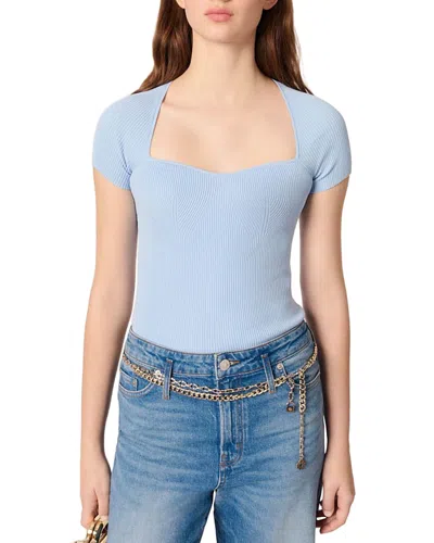 MAJE RIB KNIT TOP