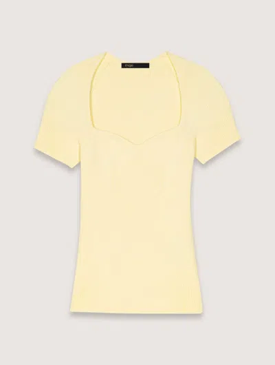 MAJE RIB KNIT TOP