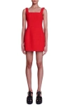 Maje Minikleid Aus Tweed Aus Einer Baumwollmischung In Red
