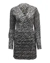 MAJE RIBANE ZEBRA-PRINT MINI DRESS IN ANIMAL PRINT VISCOSE