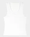 Maje Rib Knit Tank Top For Fall/winter In White