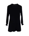 Maje Rilea Velvet Mini Dress In Navy Blue Polyester In Blue