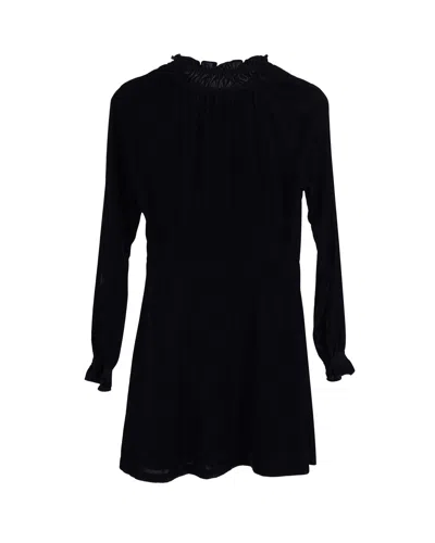 Maje Rilea Velvet Mini Dress In Navy Blue Polyester