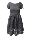 Maje Rimia Lace Mini Dress In Black Cotton In Black