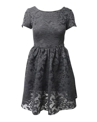 Maje Rimia Lace Mini Dress In Black Cotton