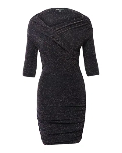 Maje Riola Stretch Bodycon Mini Dress In Black Polyamide