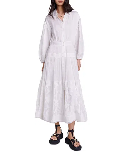 Maje Riponita Maxi Dress In Ecru