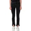 Maje Ripped Hem Skinny Jeans In Black