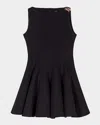 Maje Risolela Tweed Mini Dress In Black