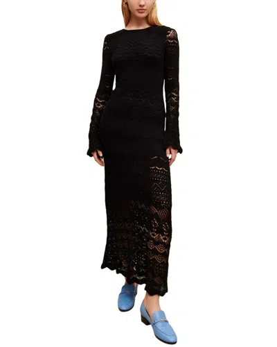 Maje Ristale Maxi Dress In Black