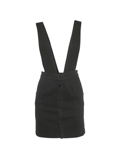 Pre-owned Maje Ritana Strap-detail Mini Skirt In Black