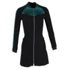 Maje Rizia Contrast-inset A-line Mini Dress In Black Acetate In Black
