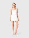 Maje Robe Courte En Satin In White
