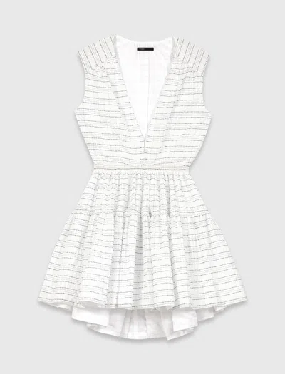 Maje Robe Courte Évasée Et Dos Ouvert In White