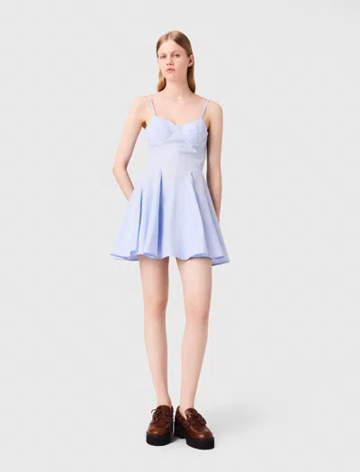 MAJE SHORT COTTON FLARED DRESS
