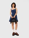 Maje Robe Évasée Courte En Denim
