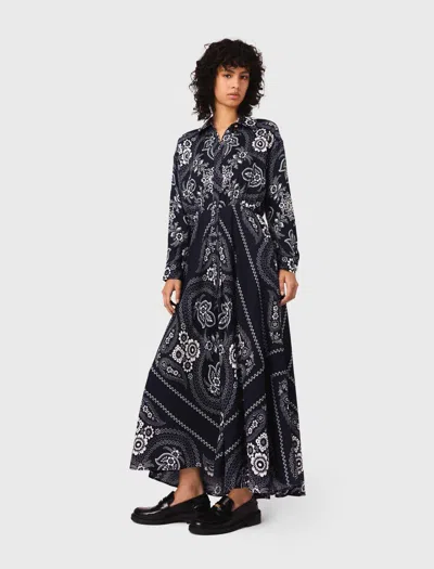 Maje Robe Longue Fluide Imprimée