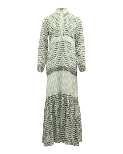 Maje Robe Lounge Chemis Dress In Black And White Cotton