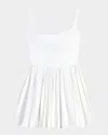 Maje Womens Blanc Square-neck Sleeveless Stretch-woven Mini Dress In White