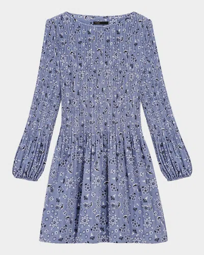 MAJE ROCKINANA PLEATED BANDANA MINI DRESS