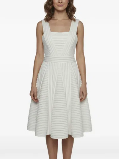 Pre-owned Maje Rodez Sleeveless Midi Dress In White