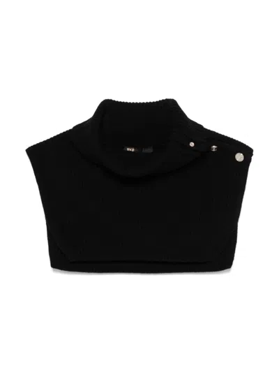 Maje Roll-neck Neck Warmer In Black