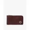 Maje Rouges Clover-embellished Vintage-leather Purse In Rouges