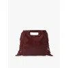 Maje Fringed Tote Bag In Rouges