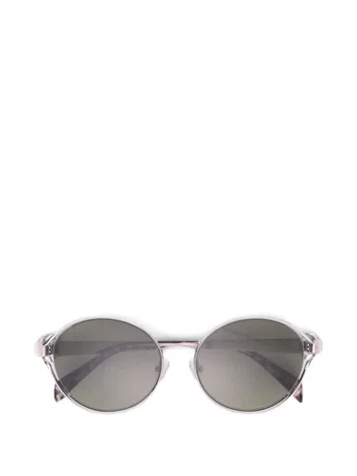 Maje Round-frame Sunglasses In Silver