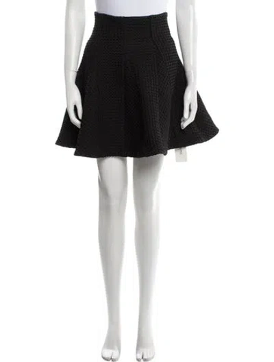 Pre-owned Maje Ruffle Embellishment Knee-length Skirt In Black