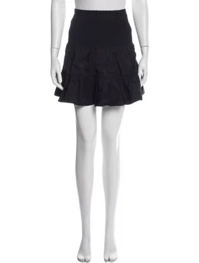 Pre-owned Maje Ruffle Embellishment Knee-length Skirt In Blue