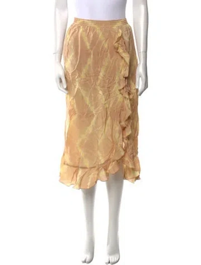 Pre-owned Maje Ruffle Embellishment Knee-length Skirt In Neutral