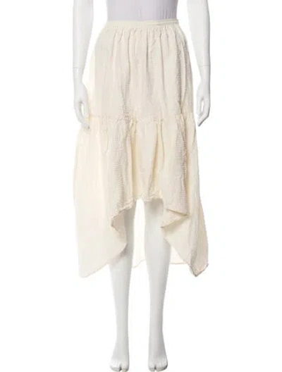 Pre-owned Maje Ruffle Embellishment Midi Length Skirt In Neutral