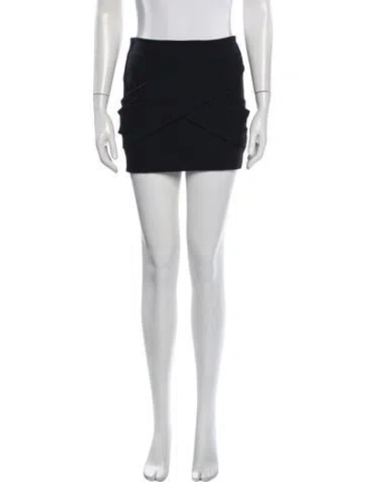 Pre-owned Maje Ruffle Embellishment Mini Skirt In Black