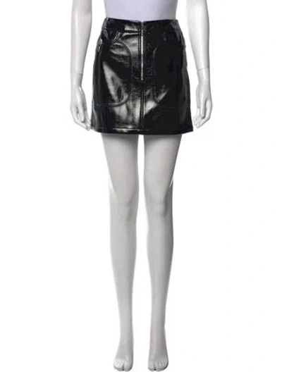 Pre-owned Maje Ruffle Embellishment Mini Skirt W/ Tags In Black