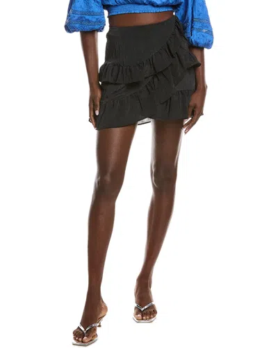 Maje Ruffle Skirt In Black