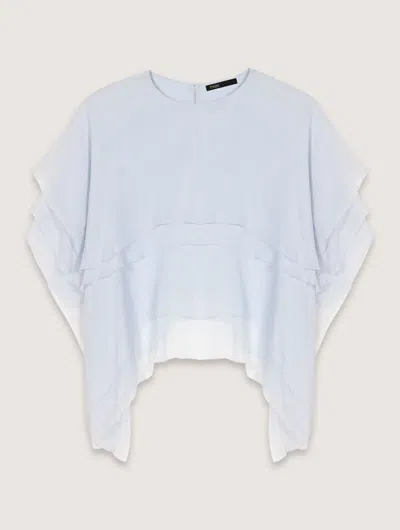 MAJE RUFFLED CHIFFON TOP