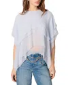 Maje Licapa Tiered Ruffle Blouse In Blue Sky