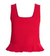 Maje Ruffled Crop Top In Red
