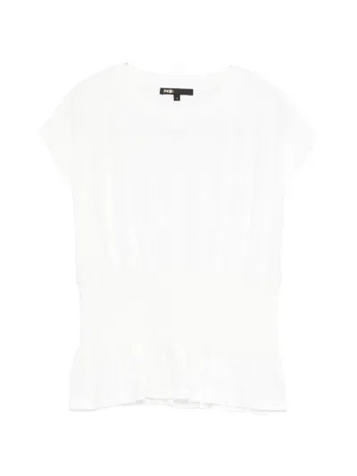 Maje Ruffled Top In White