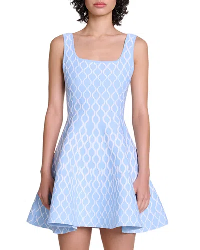 MAJE RUSSEL WAVE PRINTED MINI DRESS