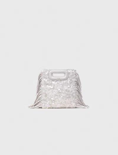 Maje Sac M Mini En Sequins In White