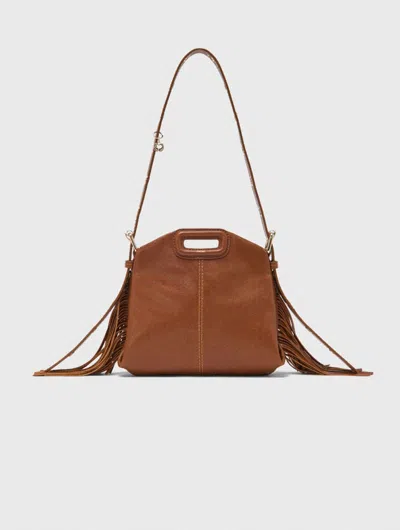 Maje Sac Miss M Mini En Cuir Lisse In Tabac