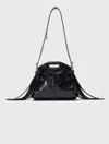 Maje Sac Miss M Mini En Cuir Usé In Black